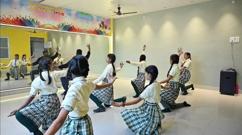 Dance class in the dance studio
