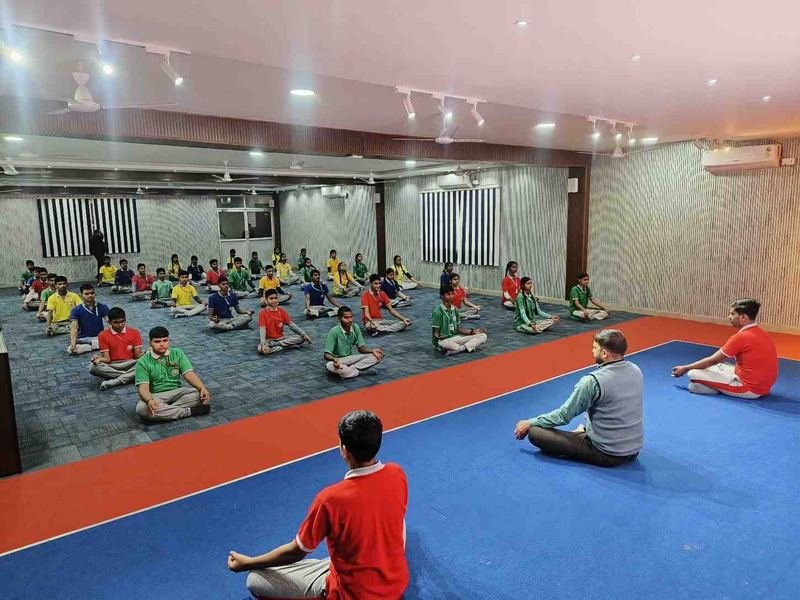 Yoga session in Radiance Hall